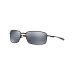 Ti Square Wire - Pewter - Black Iridium Polarized Lens Sunglasses-No Color
