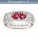 Heart To Heart Women's Personalized Diamond Ring