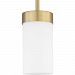 P500151-109 - Progress Lighting - Elevate Mini-Pendant 1 Light Brushed Bronze Finish with Etched White Glass - Elevate