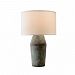PTL1005 - Troy Lighting - Artifact - One Light Table Lamp Moonstone Finish with Off-White Linen Shade - Artifact