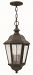 1672OZ - Hinkley Lighting - Edgewater - Three Light Outdoor Hanging Lantern 40W CandelabraOil Rubbed Bronze Finish with Clear Seedy Glass - Edgewater