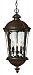 1892RK - Hinkley Lighting - Windsor - 28.5 Inch Outdoor Hanging Lantern 40W Candelabra Base River Rock Finish with Clear Optic Water Glass -