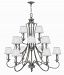 4249PL - Hinkley Lighting - Plymouth - Fifteen Light Chandelier Polished Antique Nickel Finish - Plymouth