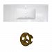 AI-21110 - American Imaginations - 39.75 Inch 1 Hole Ceramic Top SetAntique Brass/White Finish -