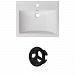 AI-21203 - American Imaginations - Omni - 21 Inch 1 Hole Ceramic Top SetBlack/White Finish - Omni