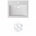 AI-21204 - American Imaginations - Omni - 21 Inch 1 Hole Ceramic Top SetWhite/White Finish - Omni