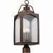 OL14373CO - Feiss - Randhurst - Three Light Outdoor Post/Pier Lantern Copper Oxide Finish with Clear Seeded Glass - Randhurst