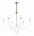 H234807-AGB/WH - Mitzi - Coco - 40 Inch 28W 7 LED Chandelier Aged Brass/White Finish with Opal Shiny Glass - Coco