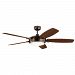 300256OBB - Kichler Lighting - Trevor - 60 Ceiling Fan with Light Kit Oil Brushed Bronze Finish with Walnut/Cherry Blade Finish with Etched Cased Opal Glass - Trevor