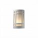 CER-7485-HMIR-GU24-MICA - Justice Design - Small Craftsman Window Open Top and Bottom Sconce Hammered Iron Finish (Textured Faux)Textured Faux - Ambiance
