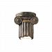 CER-4715W-STOC - Justice Design - Ionic Column Open Bottom Outdoor Sconce Carrara Marble Finish (Smooth Faux)Smooth Faux - Ceramic
