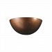CER-1395-MAT-DIF-GU24 - Justice Design - Large Quarter Sphere W/ Perfs Sconce Matte White Finish (Glaze)Glazed - Ambiance
