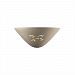 CER-9035-CRK-NCUT-PL1-LED-9W - Justice Design - Sun Dagger Fan Sconce White Crackle Finish (Glaze) No CutoutGlazed - Sun Dagger
