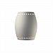 CER-9045-VAN-TEXS-PL2-LED-9W - Justice Design - Sun Dagger Pillowed Cylinder Opn Top and Btm Sconce Vanilla Gloss Finish (Glaze) Texas StarGlazed - Sun Dagger