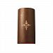 CER-9025W-CKS-TEXS-PL2-LED-9W - Justice Design - Sun Dagger Really Big Cylinder Open Top and Bottom Outdoor Sienna Brown Crackle Finish (Glaze) Texas StarGlazed - Sun Dagger