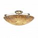 ALR-9631-35-NCKL-120E-LED-9W - Justice Design - 18 Semi-Flush Bowl with Tapered Clips Brushed Nickel FinishRound Bowl - Alabaster Rocks! -Tapered Clips