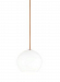 700TDCLOPMWOW-CF277 - Tech Lighting - Cleo - One Light Line-Voltage Medium Pendant WHT: White Finish CF277: Compact Flourescent 277White Glass with Orange Cord - Cleo