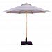 13283 - Galtech International - 9' Round Double Pulley Umbrella 83: Milano Char LW: Light WoodSunbrella Patterns - Quick Ship -