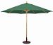 18322 - Galtech International - 11' Round Shade with Quad Pulley 22: Forest Green LW: Light WoodSuncrylic - Quick Ship -