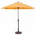 736bk35 - Galtech International - 9' Standard Auto Tilt Octagonal Umbrella 35: Mandarin Orange BK: BlackSuncrylic - Quick Ship -