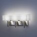 Dessy3-WG/FLWH - WPT Design - Dessy 3 - Three Light Wall Sconce Front Wired Green/Flat Back WhStainless Steel Finish - Dessy-3