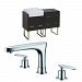 AI-10389 - American Imaginations - Xena Farmhouse - 48.75 Inch Floor Mount Vanity Set For 3H8-in. Drilling with TopChrome/Dawn Grey Finish - Xena Farmhouse