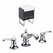 AI-10304 - American Imaginations - Xena Farmhouse - 25.25 Inch Floor Mount Vanity Set For 3H8-in. Drilling with TopChrome/Dawn Grey Finish - Xena Farmhouse