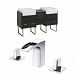 AI-10349 - American Imaginations - Xena Farmhouse - 59.5 Inch Floor Mount Vanity Set For 3H8-in. Drilling with TopChrome/Dawn Grey Finish - Xena Farmhouse