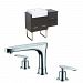 AI-10319 - American Imaginations - Xena Farmhouse - 36.75 Inch Floor Mount Vanity Set For 3H8-in. Drilling with TopChrome/Dawn Grey Finish - Xena Farmhouse