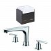 AI-10494 - American Imaginations - Xena Farmhouse - 25.25 Inch Wall Mount Vanity Set For 3H8-in. Drilling with TopChrome/Dawn Grey Finish - Xena Farmhouse