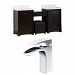 AI-10657 - American Imaginations - Elite - 68.75 Inch Floor Mount Vanity Set For 1 Hole Drilling with Top and Undermount SinkChrome/Distressed Antique Walnut Finish - Elite