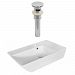 AI-14891 - American Imaginations - 25.5 Inch Above Counter Vessel Set For 1 Hole Right FaucetChrome/White Finish -