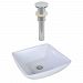 AI-14879 - American Imaginations - 16.5 Inch Above Counter Vessel Set For Deck Mount DrillingChrome/White Finish -
