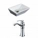 AI-15178 - American Imaginations - Emily - 12 Inch Above Counter Vessel Set For Deck Mount Drilling - Faucet IncludedChrome/White Finish - Emily