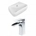 AI-15306 - American Imaginations - 17.5 Inch Above Counter Vessel Set For 1 Hole Right Faucet - Faucet IncludedChrome/White Finish -