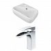 AI-15299 - American Imaginations - 17.5 Inch Wall Mount Vessel Set For 1 Hole Left Faucet - Faucet IncludedChrome/White Finish -