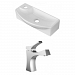 AI-15274 - American Imaginations - 17.75 Inch Above Counter Vessel Set For 1 Hole Left Faucet - Faucet IncludedChrome/White Finish -