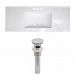 AI-15588 - American Imaginations - Flair - 48.75 Inch 3H4-in. Ceramic Top Set with Overflow Drain IncludedChrome/White Finish - Flair