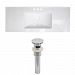 AI-15558 - American Imaginations - 39.75 Inch 3H4-in. Ceramic Top Set with Overflow Drain IncludedChrome/White Finish -