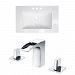 AI-15753 - American Imaginations - Roxy - 30 Inch 3H8-in. Ceramic Top Set with CUPC Faucet IncludedChrome/White Finish - Roxy