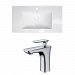 AI-15605 - American Imaginations - Drake - 35.5 Inch 1 Hole Ceramic Top Set with CUPC Faucet IncludedChrome/White Finish - Drake