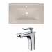 AI-15640 - American Imaginations - Drake - 35.5 Inch 1 Hole Ceramic Top Set with CUPC Faucet IncludedChrome/Biscuit Finish - Drake