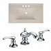 AI-15645 - American Imaginations - Drake - 35.5 Inch 3H8-in. Ceramic Top Set with CUPC Faucet IncludedChrome/Biscuit Finish - Drake