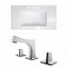 AI-15721 - American Imaginations - Flair - 32 Inch 3H8-in. Ceramic Top Set with CUPC Faucet IncludedChrome/White Finish - Flair