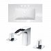 AI-15634 - American Imaginations - Drake - 35.5 Inch 3H8-in. Ceramic Top Set with CUPC Faucet IncludedChrome/White Finish - Drake