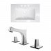 AI-15735 - American Imaginations - Roxy - 23.75 Inch 3H8-in. Ceramic Top Set with CUPC Faucet IncludedChrome/White Finish - Roxy