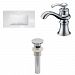 AI-16566 - American Imaginations - Drake - 35.5 Inch 1 Hole Ceramic Top Set with CUPC Faucet IncludedChrome/White Finish - Drake