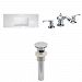 AI-16724 - American Imaginations - Roxy - 48 Inch 3H8-in. Ceramic Top Set with CUPC Faucet IncludedChrome/White Finish - Roxy