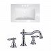 AI-15971 - American Imaginations - Vee - 21 Inch 3H8-in. Ceramic Top Set with CUPC Faucet IncludedChrome/White Finish - Vee