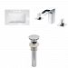 AI-16668 - American Imaginations - Flair - 23.75 Inch 3H8-in. Ceramic Top Set with CUPC Faucet IncludedChrome/White Finish - Flair